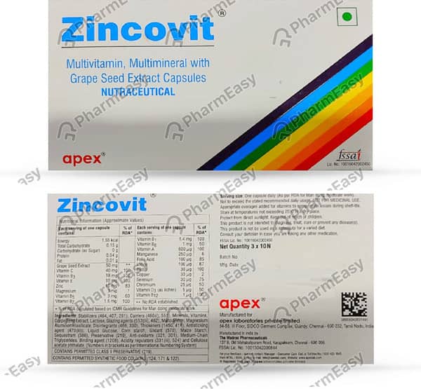 Zincovit Strip Of 10 Capsules