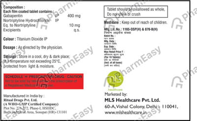 N Zap Nt 100/10mg Strip Of 10 Tablets