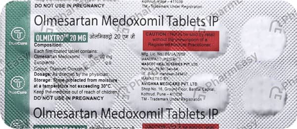 Olmixtro 20mg Strip Of 10 Tablets