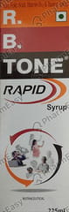 R B TONE RAPID BOTTLE OF 225ML SYRUP