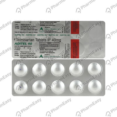 Aditel 40mg Strip Of 10 Tablets