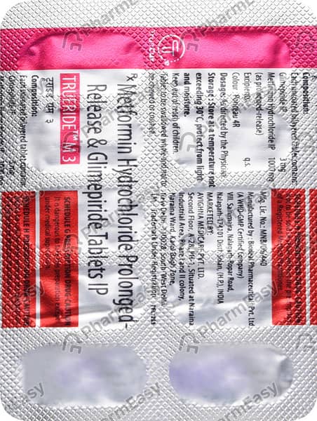 Trueride M 3Mg Strip Of 10 Tablets