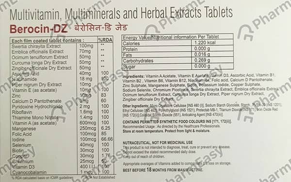 Berocin Dz Strip Of 10 Tablets