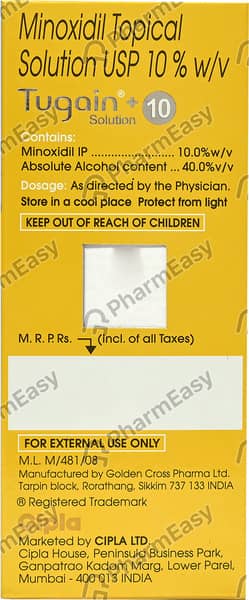 Tugain Plus 10% Bottle Of 60ml Solution