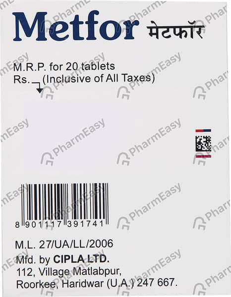 Metfor 500mg Tablet 15