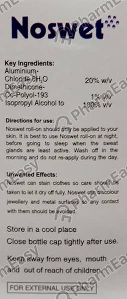 Noswet Roll On Spray 50 Ml