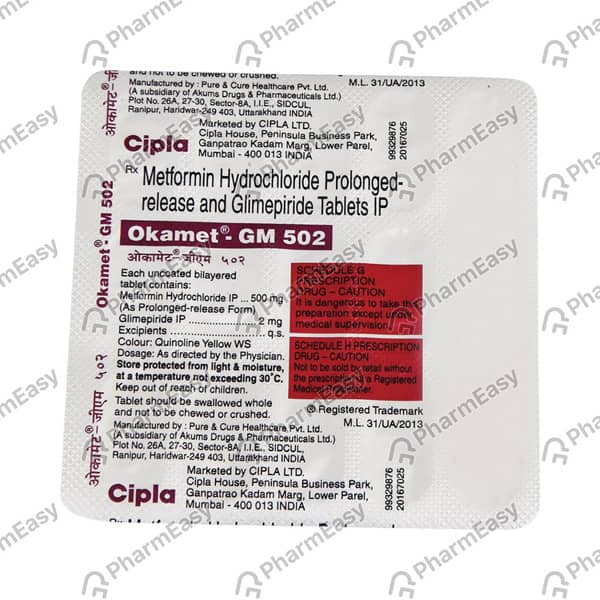 Okamet Gm 502mg Strip Of 15 Tablets