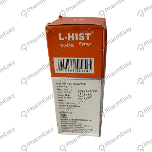 L Hist Bottle Of 60ml Syrup