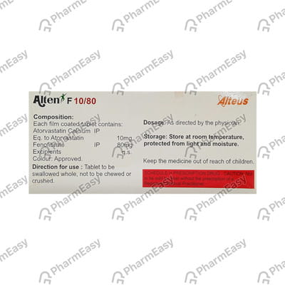 Alten F 10/80mg Strip Of 15 Tablets