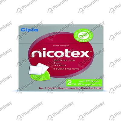Nicotex 2 Mg Paan Sugar Free Chew Gum 25 No'S