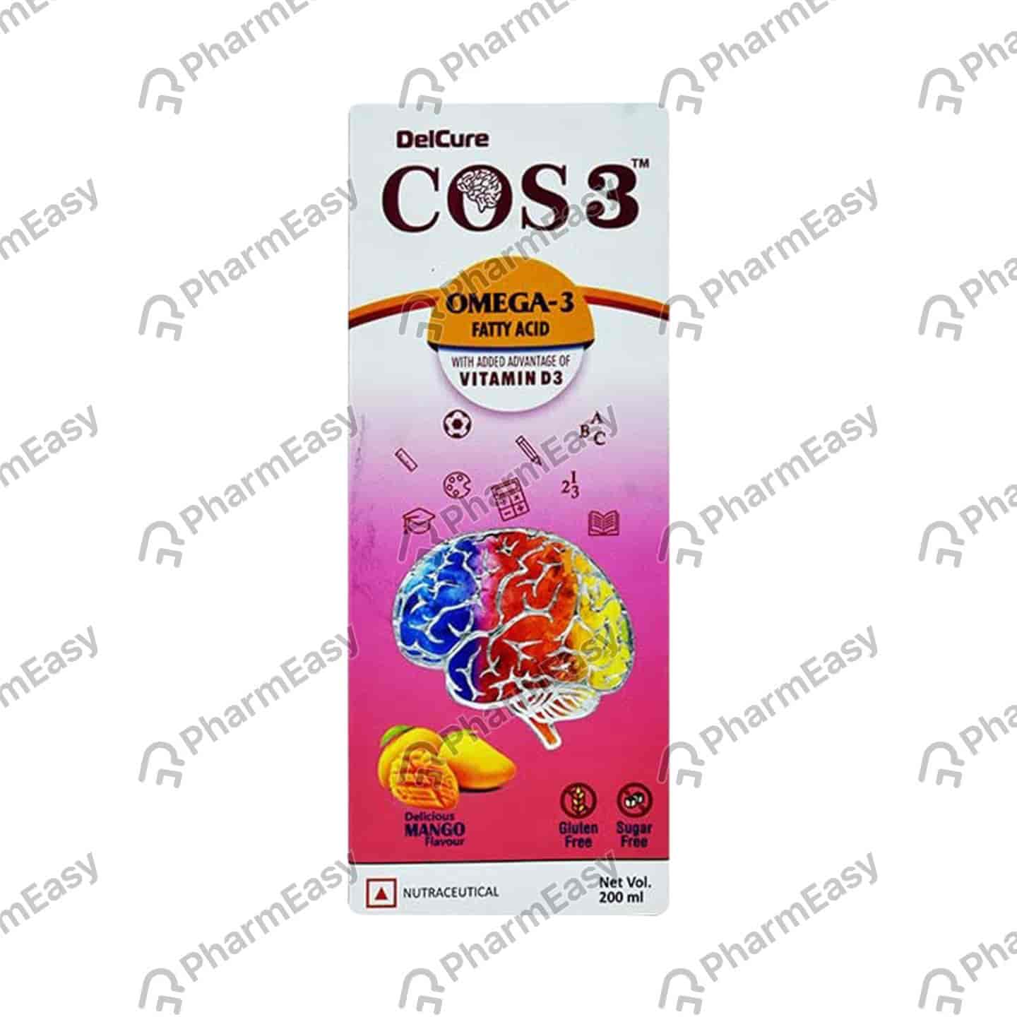 Cos 3 Delicious Mango Flavour Sugar Free Bottle Of 200ml Syrup