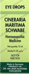 Cineraria Maritima Schwabe Eye Drops 10 Ml