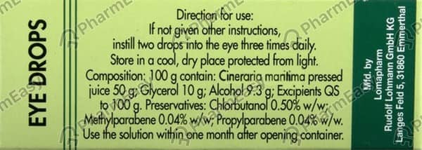 Cineraria Maritima Schwabe Eye Drops 10 Ml