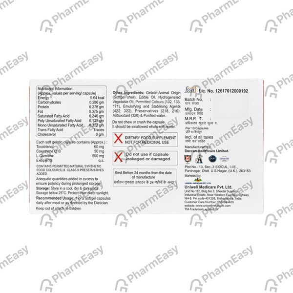 Tocorich Lc Strip Of 10 Softgel Capsules