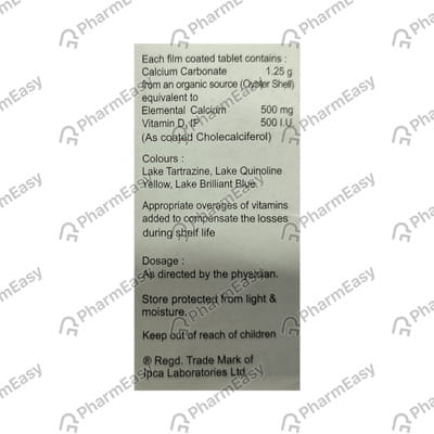 Calten-D 1250 Mg/250iu Tablet 10