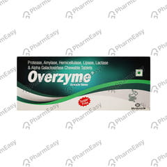 OVERZYME SUGAR FREE STRIP OF 10 CHEWABLE TABLETS
