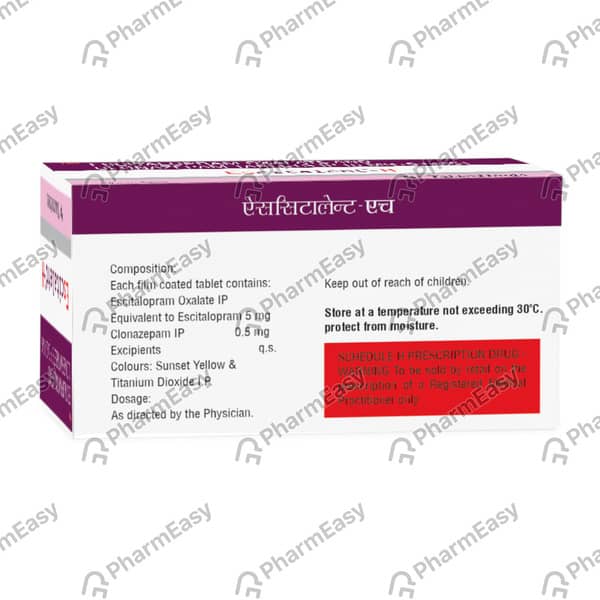 Escitalent H 5/0.5Mg Strip Of 10 Tablets