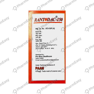 Rantodac 150mg Strip Of 10 Tablets