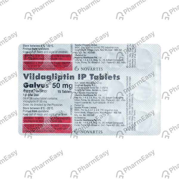 Galvus 50mg Strip Of 30 Tablets
