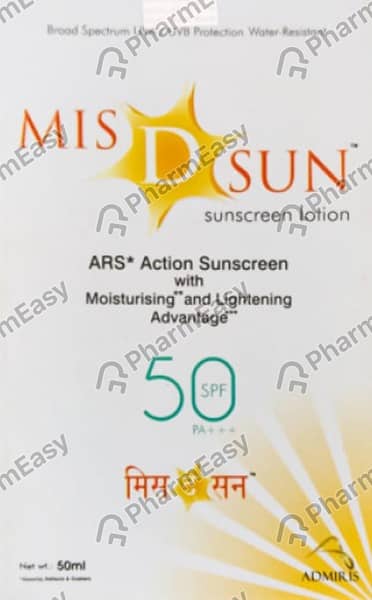 Mis D Sun Spf 50 Bottle Of 50Ml Sunscreen Lotion