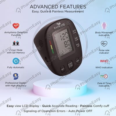 Easycare Digital Blood Pressure Monitor Arm Type Ec9009 1 Numbers