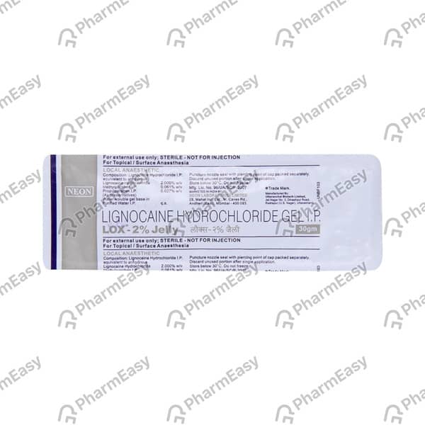 Lox 2% Jelly Tube Of 10gm Gel