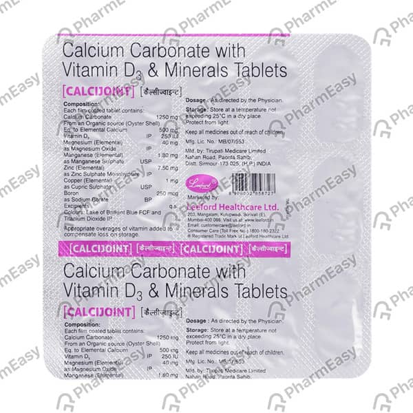 Calcijoint D3 Strip Of 15 Tablets