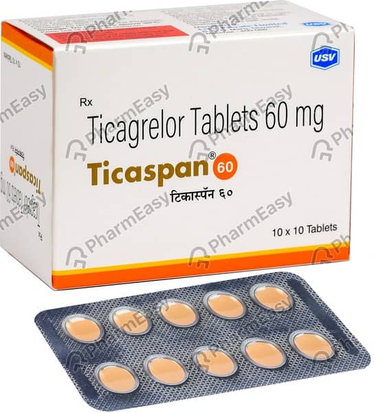 Ticaspan 60Mg Strip Of 10 Tablets