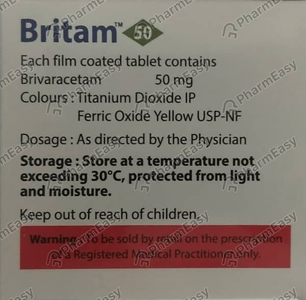 ब्रिटम 50एमजी की स्ट्रिप 10 टैबलेट्स