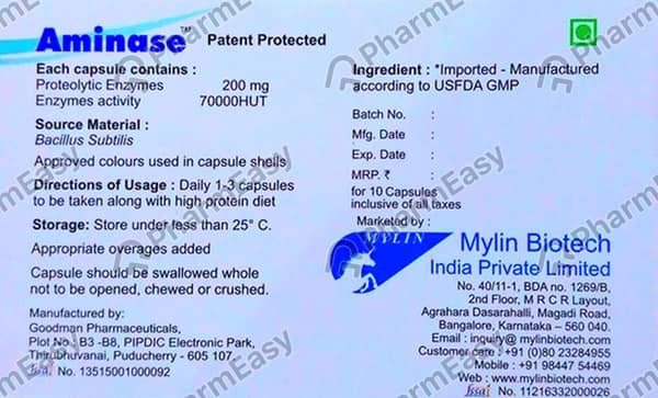 Aminase Strip Of 10 Capsules