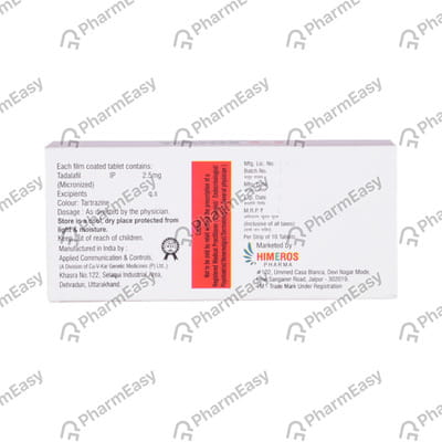 Tadox 2.5mg Strip Of 10 Tablets