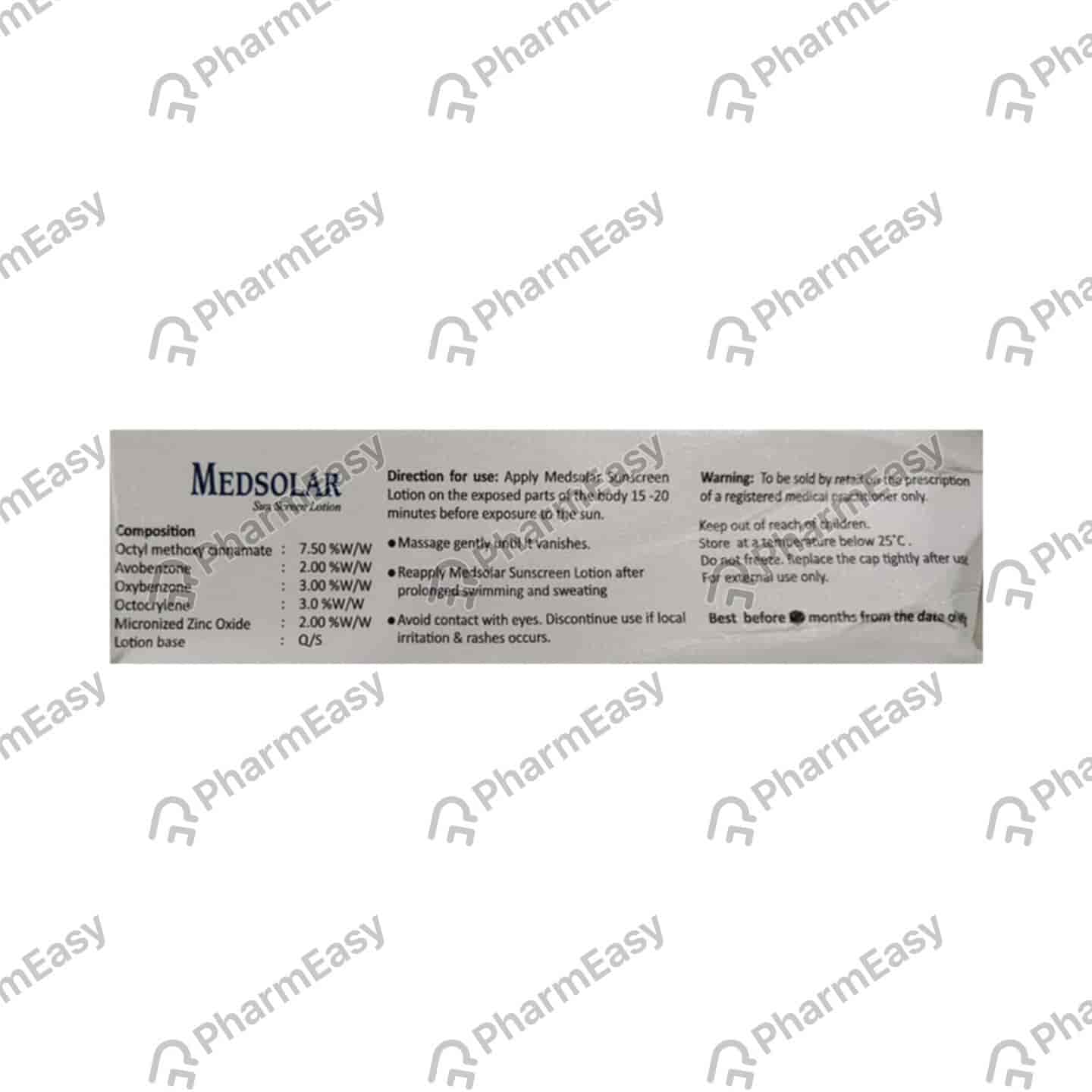 Medsolar Spf 50 Tube Of 100gm Sunscreen Lotion
