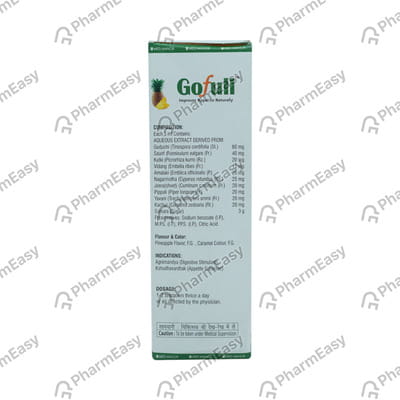 Gofull Pineapple Flavour Bottle Of 200ml Syrup