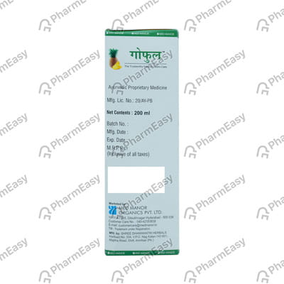 Gofull Pineapple Flavour Bottle Of 200ml Syrup