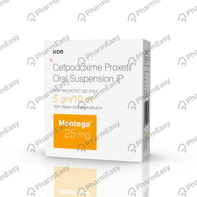 Montego 25mg Bottle Of 10ml Dry Suspension