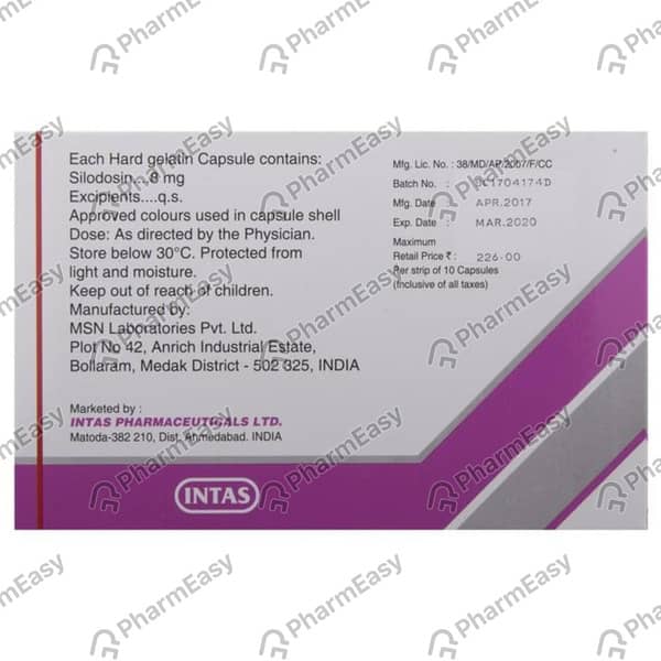 Silotime 8mg Strip Of 10 Tablets