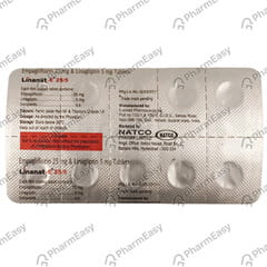 Linanat E 25/5mg Strip Of 10 Tablets
