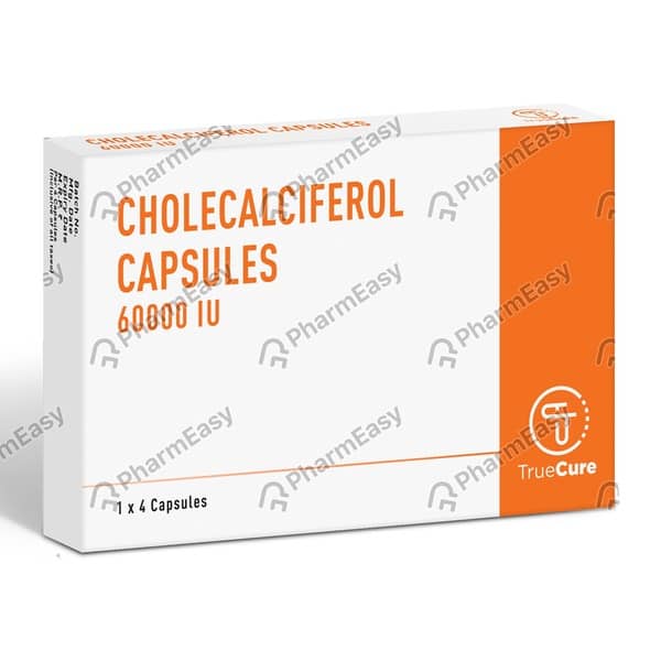 Truecure Vitamin D3 60000iu Strip Of 4 Capsules