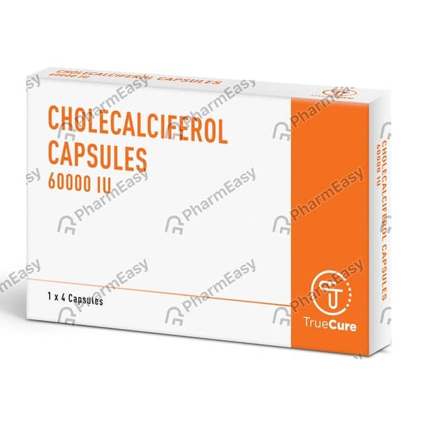 Truecure Vitamin D3 60000iu Strip Of 4 Capsules