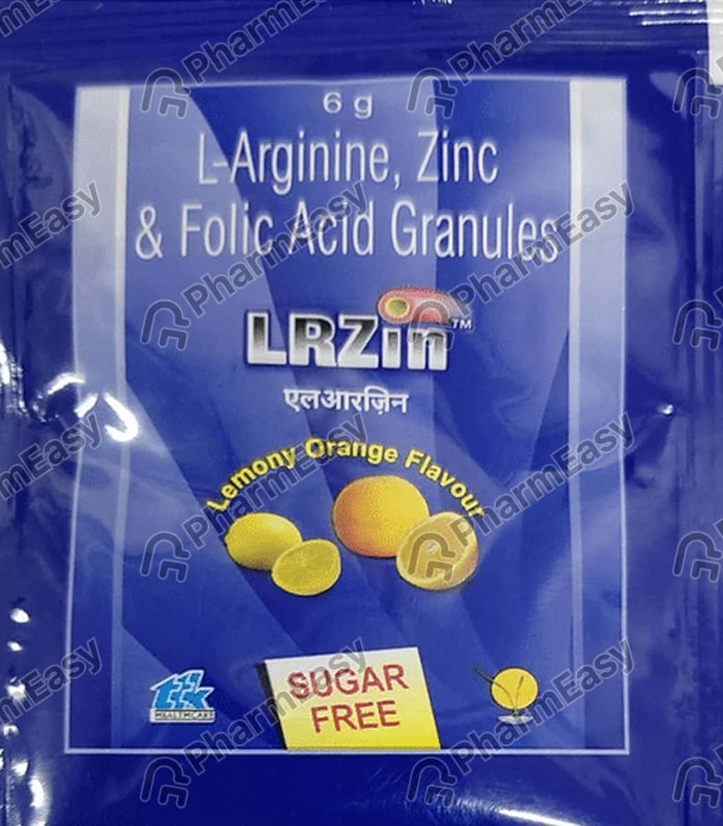 Lrzin Lemony Orange Flavour Sugar Free Sachet Of 6gm Granules