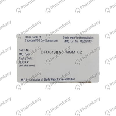 Cepodem Ds 50mg Bottle Of 30ml Dry Suspension