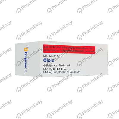 Empasov 10mg Strip Of 10 Tablets