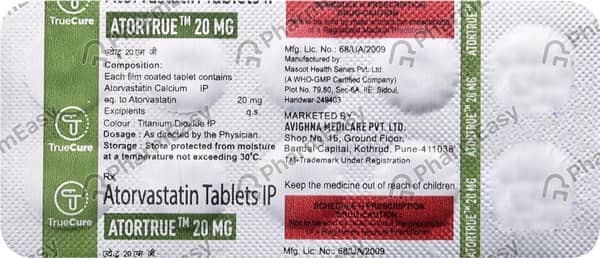 अटोर्टरुए 20एमजी की स्ट्रिप 10 टैबलेट्स