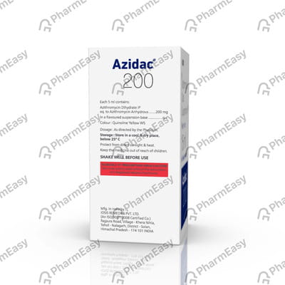 Azidac 200mg Bottle Of 15ml Suspension