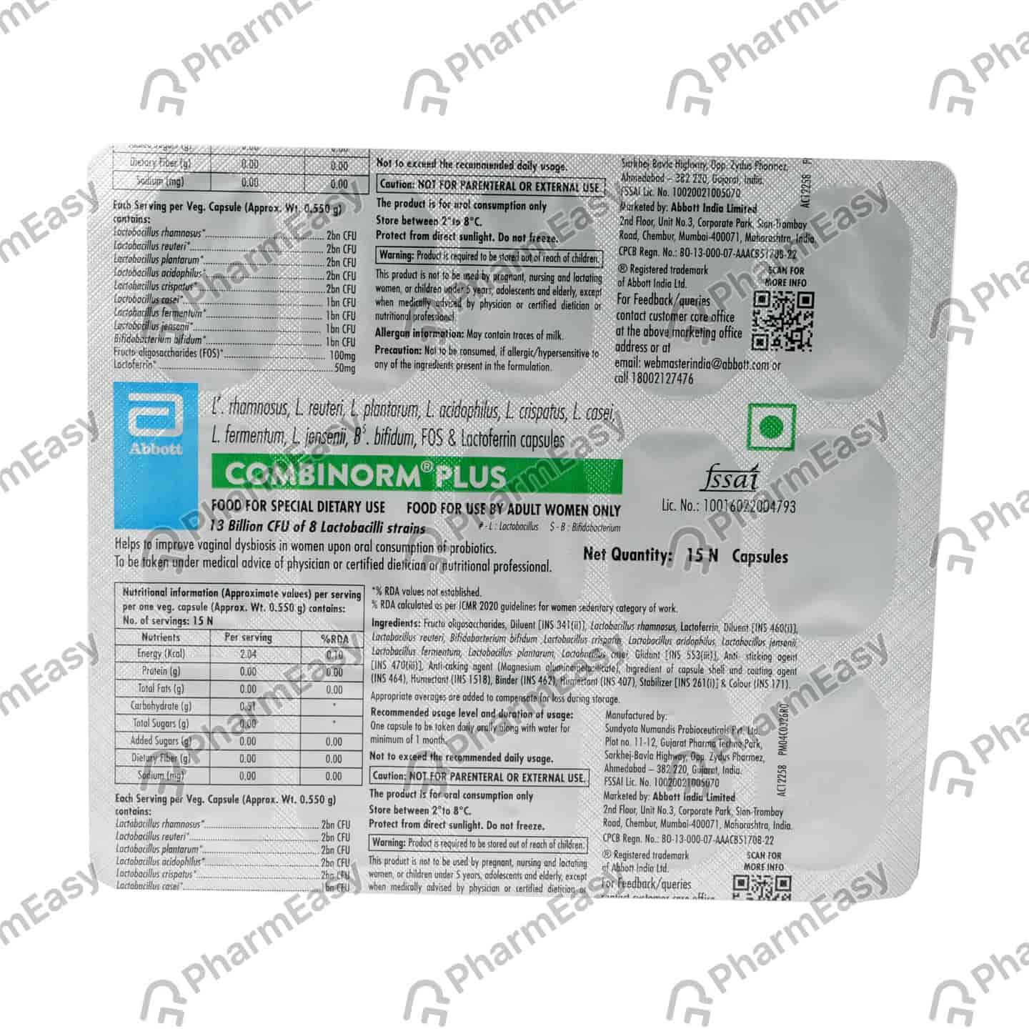 Combinorm Plus Strip Of 15 Capsules