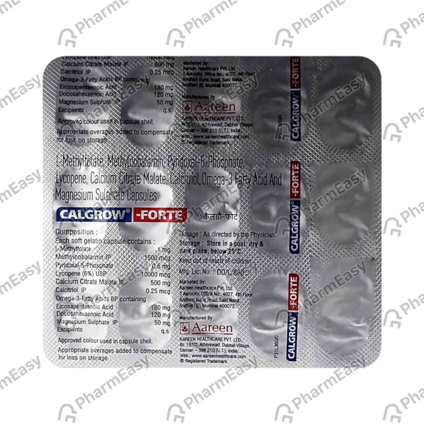 Calgrow Forte Strip Of 15 Softgel Capsules