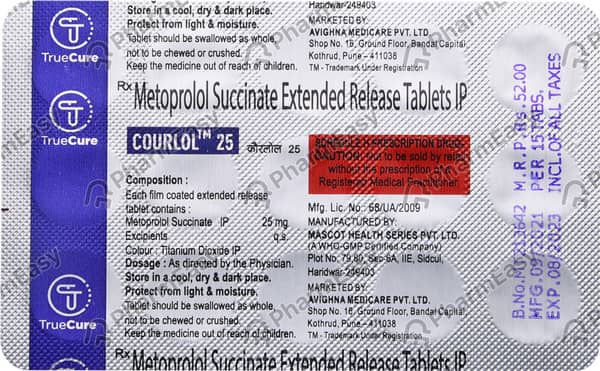 Courlol 25mg Strip Of 15 Tablets