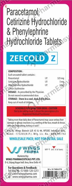Zeecold Z Strip Of 10 Tablets