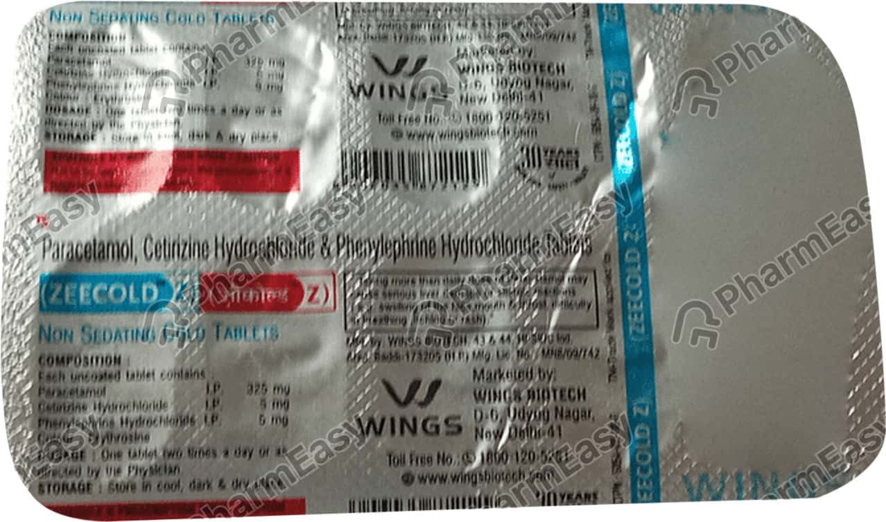 Buy Zeecold Z Strip Of 10 Tablets Online at Flat 15 OFF PharmEasy