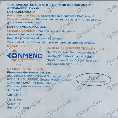 Hisem Plus Orange Flavour Sachet Of 7gm Oral Powder